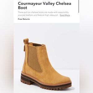 Timberland Courmayer Valley Chelsea Boot - Wheat Nubuck. Size 7. NWT + box.